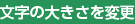 文字の大きさを変更